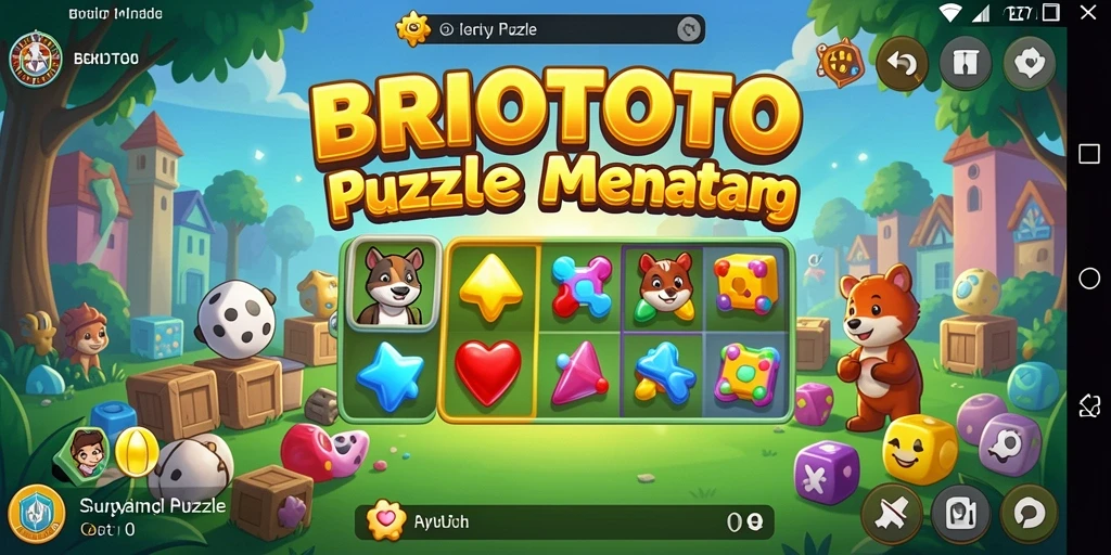 Screenshot gameplay BRIOTOTO yang menunjukkan teka-teki menarik.