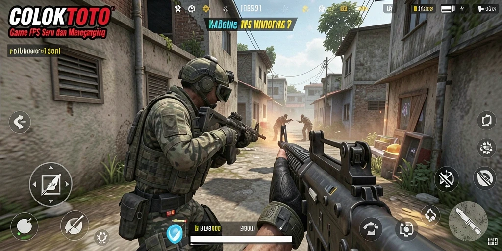 Gameplay COLOKTOTO dengan aksi tembak-menembak yang mendebarkan.