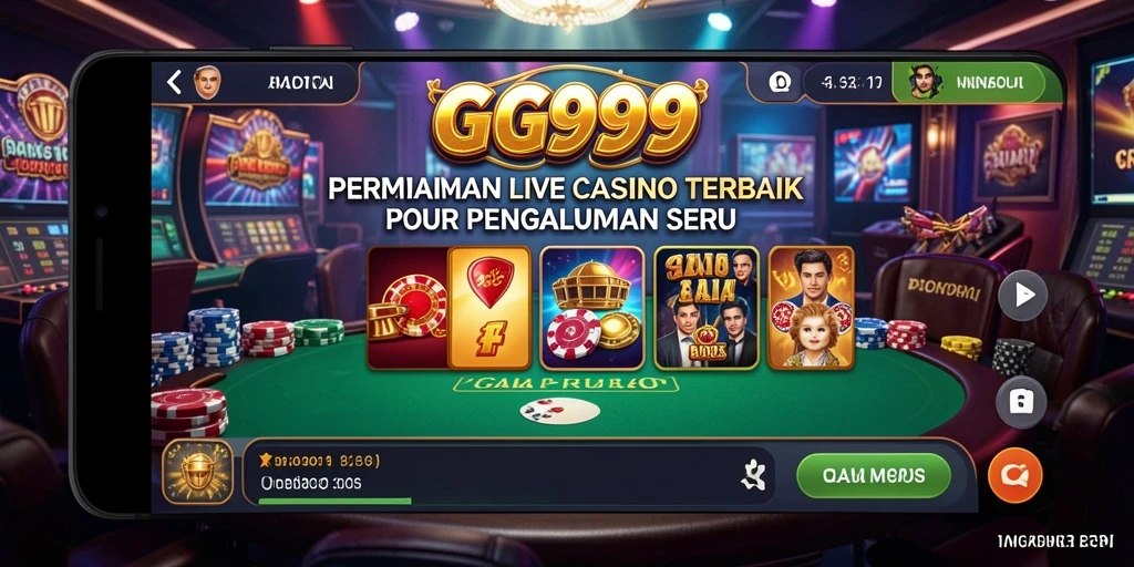 Tampilan gameplay Live Casino GG999 yang mendebarkan dan interaktif.