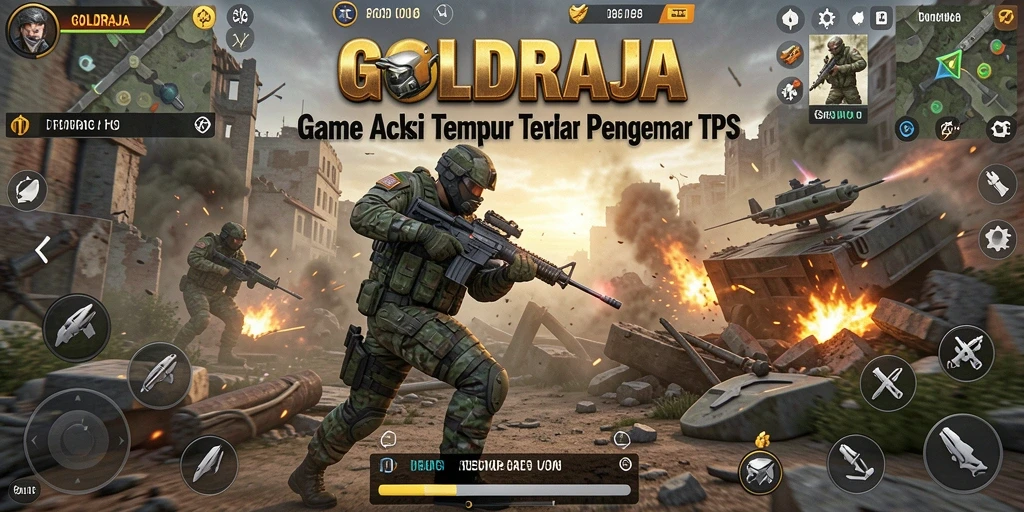 Tampilan gameplay seru dan mendebarkan di GOLDRAJA.