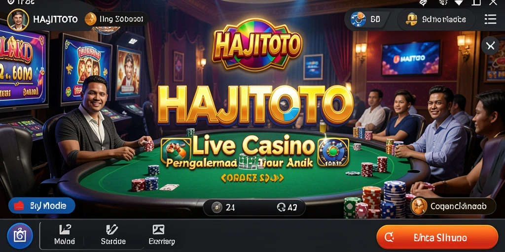 Tampilan gameplay Live Casino yang mendebarkan di HAJITOTO.