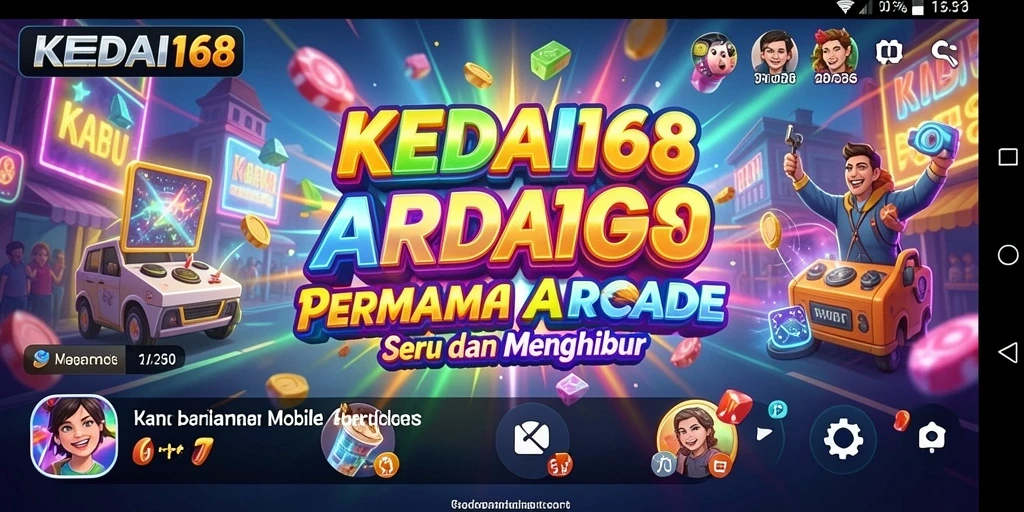 Tampilan gameplay seru KEDAI168 dalam mode Arcade.