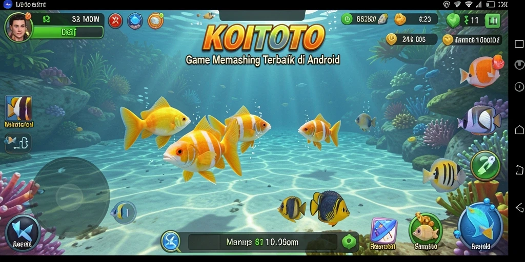 Gameplay KOITOTO menampilkan pengalaman memancing yang mendebarkan dan menantang.