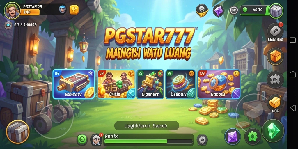 Tampilan screenshot gameplay PGSTAR777 menunjukkan karakter yang aktif bekerja di lingkungan ceria.
