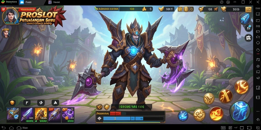 Tampilan menarik dari gameplay petualangan ARPG di PROSLOT.