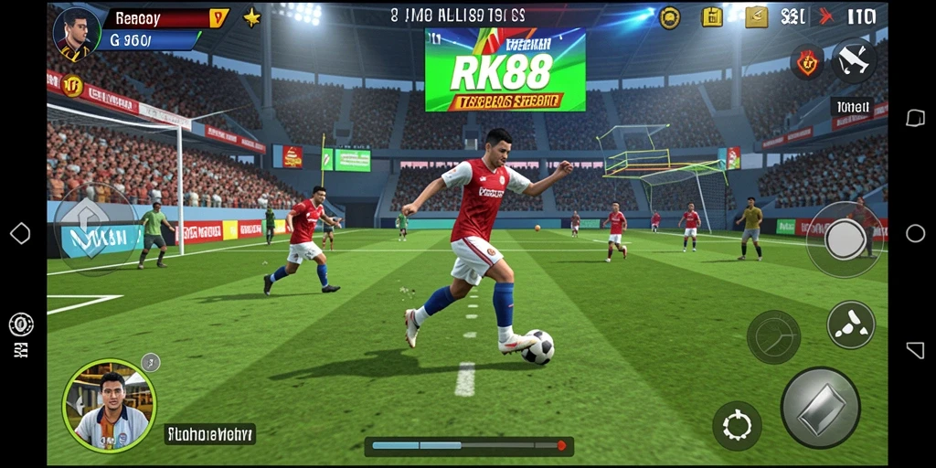 Tampilan gameplay seru dengan aksi olahraga mendebarkan.