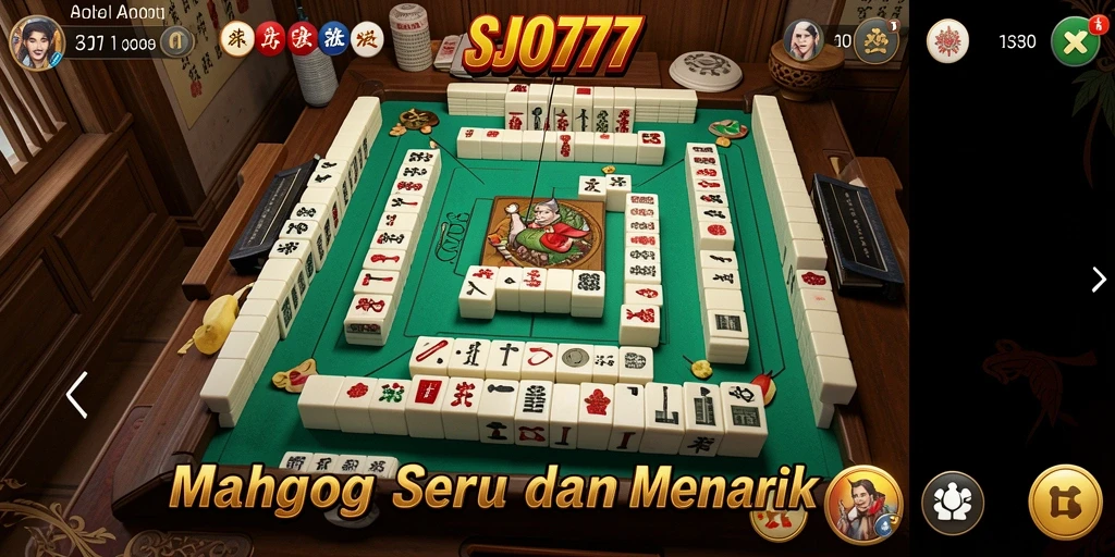 Screenshot SJO777 menampilkan gameplay Mahjong yang seru dan menantang.