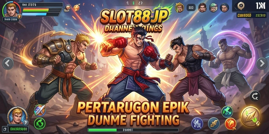 Tangkapan layar memperlihatkan pertarungan seru dalam SLOT88JP.