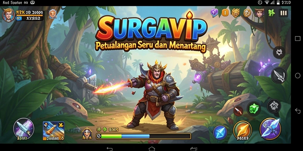 Tampilan gameplay <strong>SURGAVIP</strong> yang mendebarkan dan penuh aksi petualangan.
