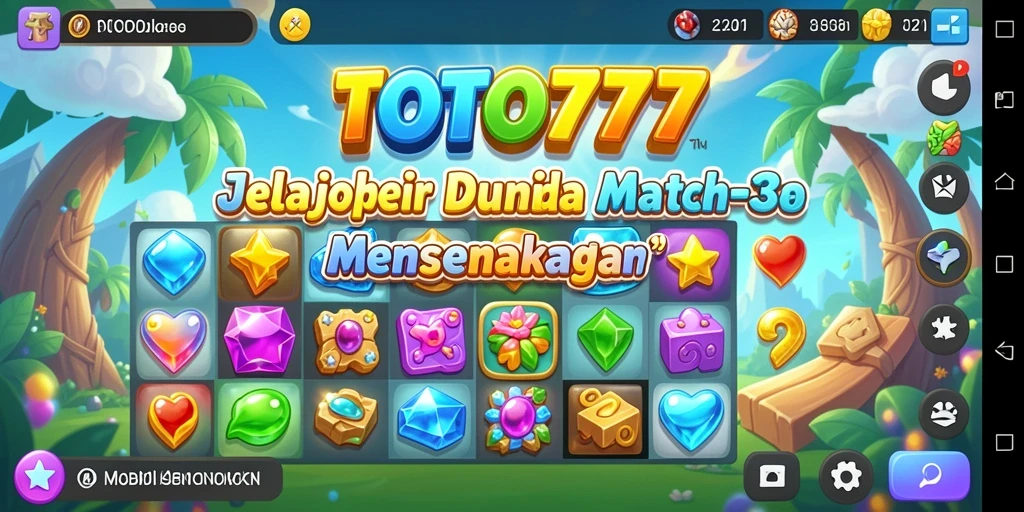Tampilan gameplay TOTO777 yang seru dan menantang dalam Match-3.