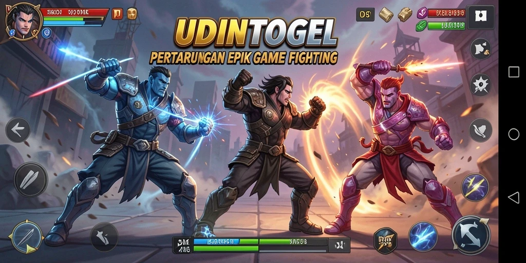 Screenshot gameplay udintogel menampilkan aksi pertarungan yang mendebarkan.