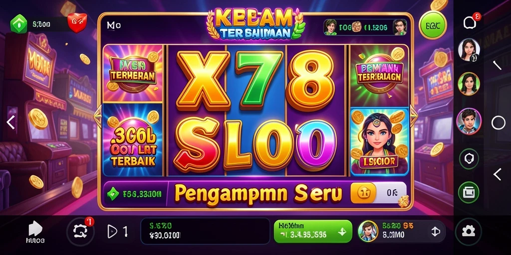 Screenshot gameplay X78 menampilkan tampilan slot yang menakjubkan.